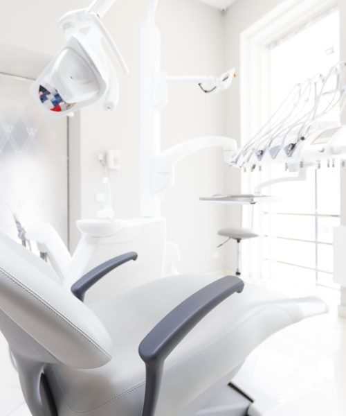 Modern dental clinic interior with white interior
